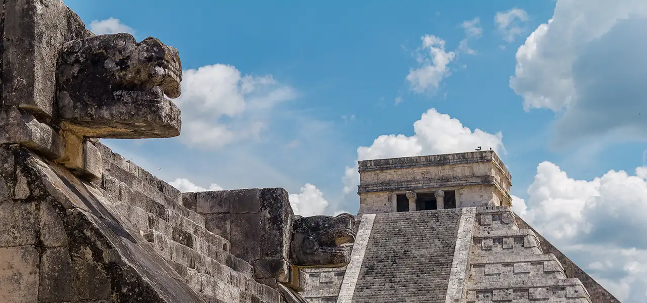 Kukulkan-Pyramide. Denkmal der Schlangenpyramide von Chichen Itza, Mexiko, Yucatan